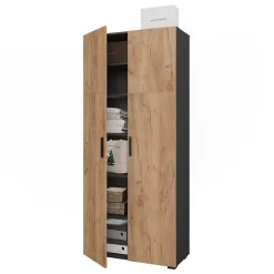 Mehrzweckschrank Ingo Anthrazit/Goldkraft Eiche 80 x 183.8 cm Vicco