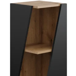 Midischrank Benno Anthrazit 31.6 x 70.5 cm mit offenen Ablagen Vicco