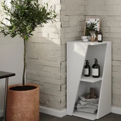 Midischrank Benno Weiß 31.6 x 70.5 cm mit offenen Ablagen Vicco