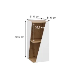 Midischrank Benno Weiß/Artisan 31.6 x 70.5 cm mit offenen Ablagen Vicco