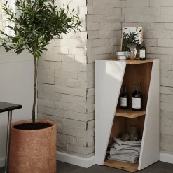 Midischrank Benno Weiß/Artisan 31.6 x 70.5 cm mit offenen Ablagen Vicco