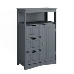 Midischrank Bianco Grau 56 x 86.5 cm Vicco