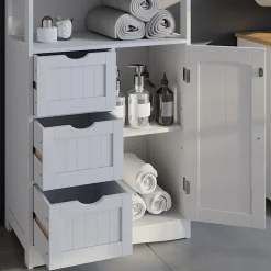 Midischrank Bianco Weiß 56 x 86.5 cm mit Schubladen Vicco