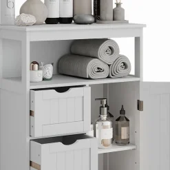 Midischrank Bianco Weiß 56 x 86.5 cm mit Schubladen Vicco