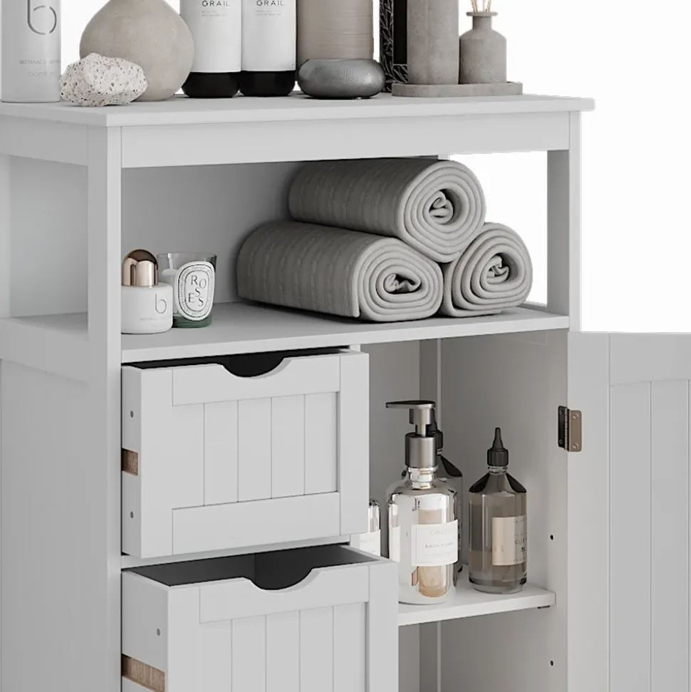 Midischrank Bianco Weiß 56 x 86.5 cm mit Schubladen Vicco