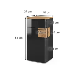 Midischrank Eden Anthrazit 40 x 84 cm Vicco