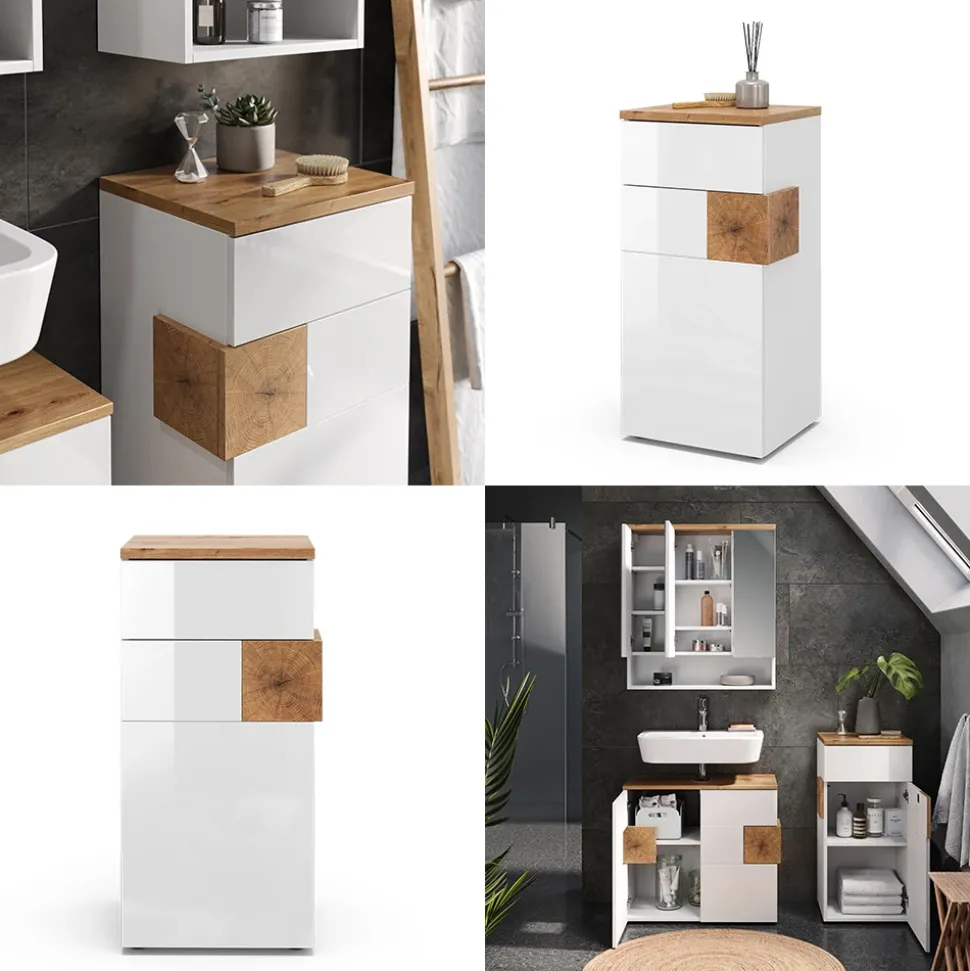 Midischrank Eden Weiß 40 x 84 cm Vicco