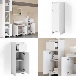 Midischrank Emma Weiß 30 x 95 cm Vicco