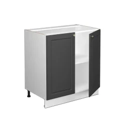 Midischrank Fame-Line Anthrazit-Gold 80 x 82 cm mit Regal, ohne Arbeitsplatte Vicco