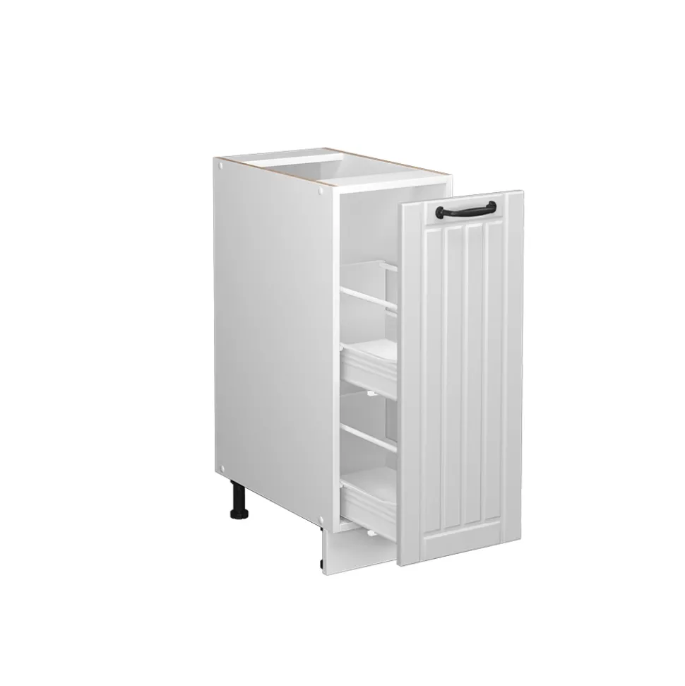 Midischrank Fame-Line Weiß Landhaus 30 x 82 cm ohne Arbeitsplatte Vicco