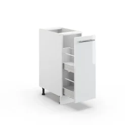 Midischrank Fame-Line Weiß Hochglanz 30 x 82 cm ohne Arbeitsplatte Vicco