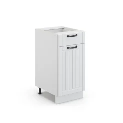 Midischrank Fame-Line Weiß Landhaus 40 x 82 cm ohne Arbeitsplatte Vicco