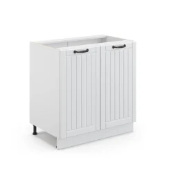 Midischrank Fame-Line Weiß Landhaus 80 x 82 cm mit Regal, ohne Arbeitsplatte Vicco