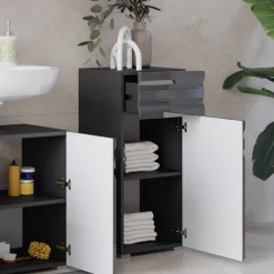 Midischrank Fredd Anthrazit Hochglanz 36.4 x 79 cm Vicco