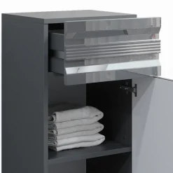 Midischrank Fredd Anthrazit Hochglanz 36.4 x 79 cm Vicco