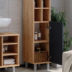 Midischrank Fynn Anthrazit 30 x 130.6 cm große Tür Vicco