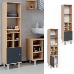 Midischrank Fynn Anthrazit 30 x 130.6 cm kleine Tür Vicco