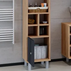 Midischrank Fynn Anthrazit 30 x 130.6 cm kleine Tür Vicco