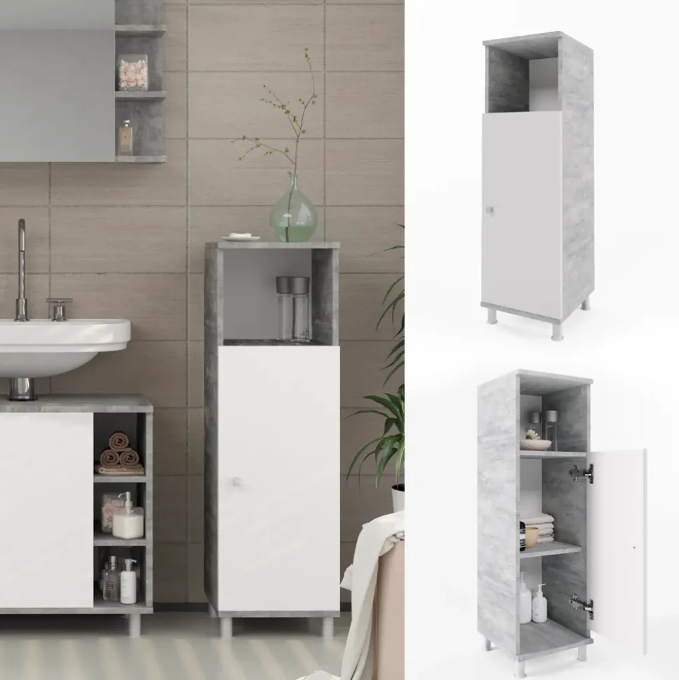 Midischrank Fynn Beton 30 x 95 cm Vicco