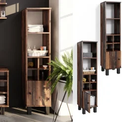 Midischrank Fynn Eiche rustikal 30 x 130.6 cm kleine Tür Vicco