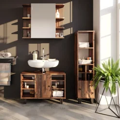 Midischrank Fynn Eiche rustikal 30 x 130.6 cm kleine Tür Vicco