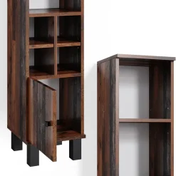 Midischrank Fynn Eiche rustikal 30 x 130.6 cm kleine Tür Vicco