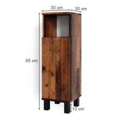 Midischrank Fynn Eiche rustikal 30 x 95 cm Vicco