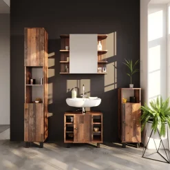 Midischrank Fynn Eiche rustikal 30 x 95 cm Vicco