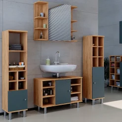 Midischrank Fynn Grün 30 x 130.6 cm kleine Tür Vicco