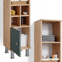 Midischrank Fynn Grün 30 x 130.6 cm kleine Tür Vicco