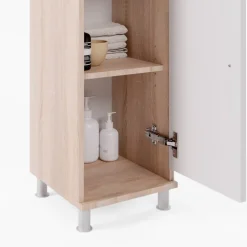 Midischrank Fynn Sonoma/Weiß 30 x 95 cm Vicco