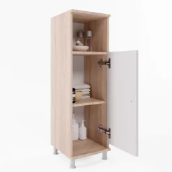 Midischrank Fynn Sonoma/Weiß 30 x 95 cm Vicco