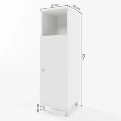 Midischrank Fynn Weiß 30 x 95 cm Vicco