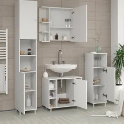 Midischrank Fynn Weiß 30 x 95 cm Vicco