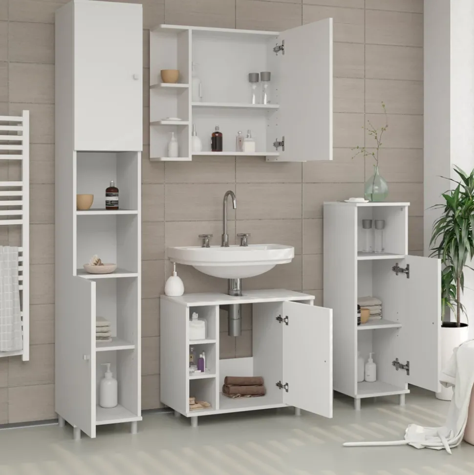 Midischrank Fynn Weiß 30 x 95 cm Vicco