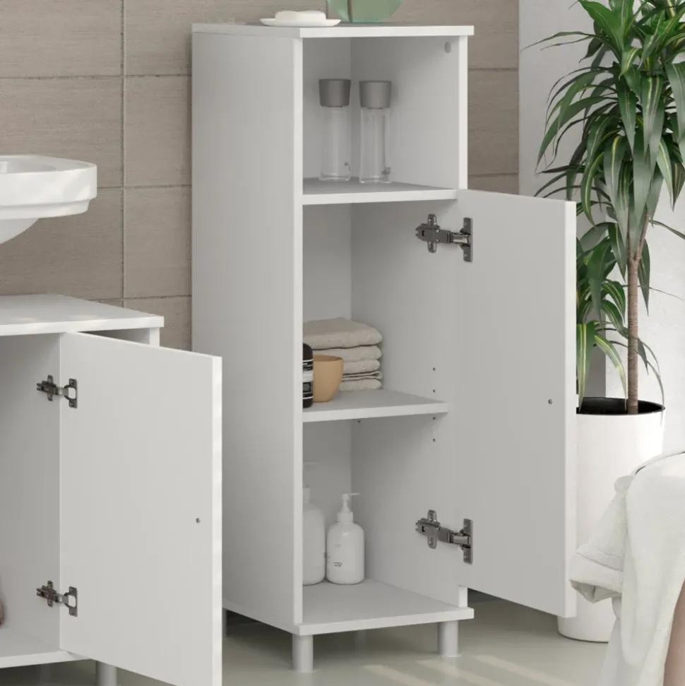 Midischrank Fynn Weiß 30 x 95 cm Vicco