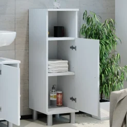 Midischrank Fynn Weiß Hochglanz 30 x 95 cm Vicco