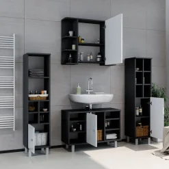 Midischrank Fynn Weiß Hochglanz 30 x 130.6 cm kleine Tür Vicco