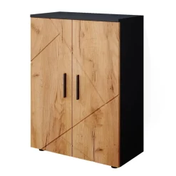 Midischrank Irma Anthrazit/Goldkraft Eiche 60 x 81 cm Vicco