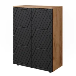 Midischrank Irma Anthrazit mit Wabenstruktur 60 x 81 cm Vicco