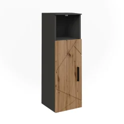 Midischrank Irma Anthrazit/Artisan 30 x 93 cm mit 1 Tür Vicco