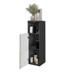 Midischrank Irma Anthrazit/Artisan 30 x 93 cm mit 1 Tür Vicco