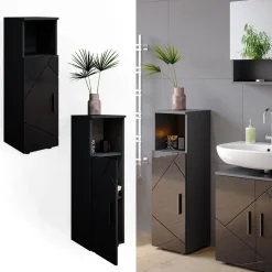 Midischrank Irma Anthrazit Hochglanz 30 x 95 cm Vicco