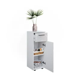 Midischrank Irma Weiß Hochglanz 30 x 81 cm Vicco