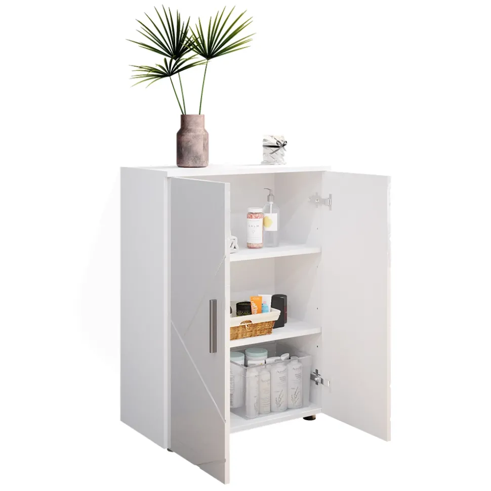 Midischrank Irma Weiß Hochglanz 60 x 81 cm Vicco