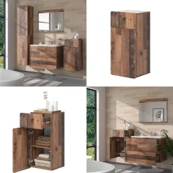 Midischrank Izan Oldstyle 36.6 x 76.6 cm mit Schublade und Tür Vicco