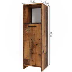 Midischrank Kiko Eiche rustikal 30 x 95 cm Vicco