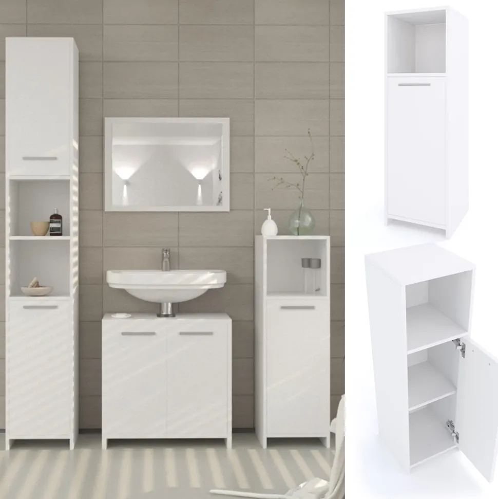 Midischrank Kiko Weiß 30 x 95 cm Vicco