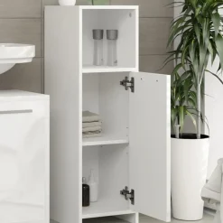 Midischrank Kiko Weiß Hochglanz/Weiß 30 x 95 cm Vicco