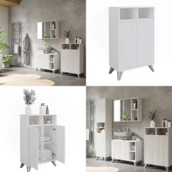 Midischrank Leano Weiß 60 x 97 cm mit 2 Türen Vicco